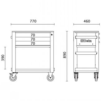 Dimensions du chariot RSC51