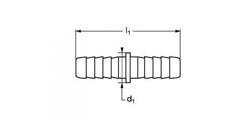 Jonction cannelée double - Plan