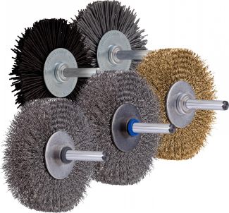 Brosses plates sur tige, non torsadées RBU