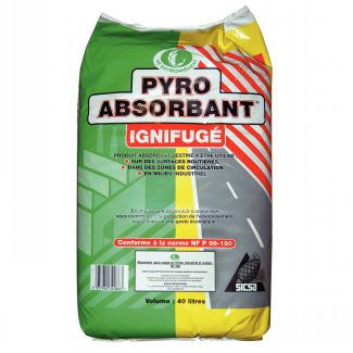 Absorbant végétal ignifugé