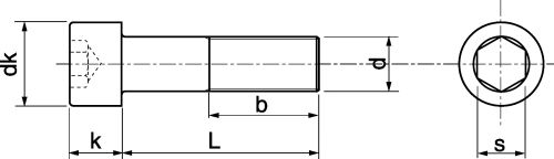 Vis métaux tête cylindrique six pans creux - Plan