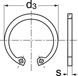 Coffret circlips pour alésage - Plan