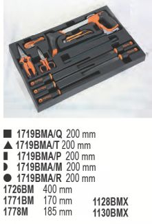 Module thermoformé spécial coupe scie - lime - ciseau beta 10 pièces