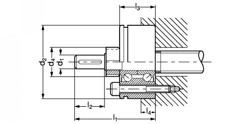 Forme d'usinage standard extrémité vis ZLF - Plan