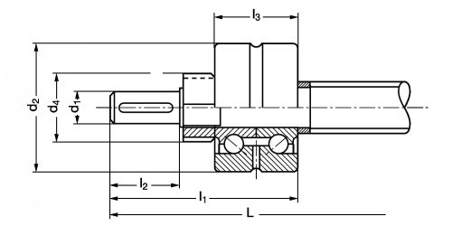 Forme d'usinage standard extrémité vis ZLN - Plan