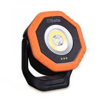 SPOT DE POCHE ARTICULÉ À LED, ORIENTABLE, À DOUBLE FAISCEAU LUMINEUX RECHARGEABLE AVEC CHARGEUR SANS FIL (Modèle : T27-1838POCKET)