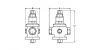 Réducteur de pression laiton siège inox femelle - femelle PN 25 43213 - Plan