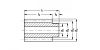 Vis cylindrique : arbre creux (fraisée) - Plan