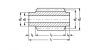 Vis cylindrique : arbre creux (usinée) - Plan