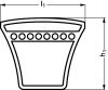 Courroie trapézoïdale étroite SPA - Plan