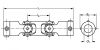 Joint de cardan à croisillon double - Plan