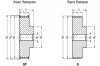 Poulie dentée monobloc profil AT5 - Plan