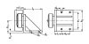 Galet combiné avec bride équerre - Plan