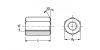 Ecrou hexagonal pour vis trapézoïdales - Plan