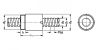 Vis à billes miniature et écrou cylindrique HIWIN - Plan