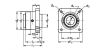 Palier applique - 2 joints et regraissable - Plan