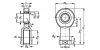 Embout à rotule femelle chromage dur/PTFE - Plan