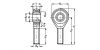 Embout à rotule mâle acier/PTFE - Plan