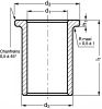 Coussinet autolubrifiant à collerette - Plan