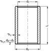 Coussinet autolubrifiant cylindrique - Plan