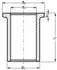 Coussinet autolubrifiant à collerette - Plan