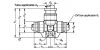 Raccord en T réduit inox - Plan
