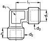 Equerre égale double femelle cylindrique - Plan