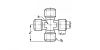 Croix égale femelle cylindrique - Plan