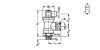 Stop vérin piquage mâle cylindrique - Plan