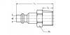 Embout sans obturation mâle - Plan