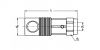 Corps coupleur ISO C aluminium femelle - Plan