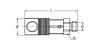 Corps coupleur ISO C aluminium mâle - Plan