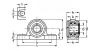 Palier à semelle tout inox J4-752 - Plan