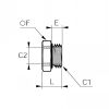 Réduction mâle/femelle cylindrique - LEGRIS 0178 - Plan