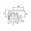 Robinet 2 voies femelle/mâle BSP cylindrique - LEGRIS 0401 - Plan