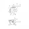 Robinet équerre 3/2 cadenassable en 3 points, femelle BSP - LEGRIS 0438 - Plan