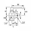 Robinet équerre 2 voies femelle BSP cylindrique - LEGRIS 0472 - Plan