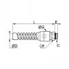 Raccord tournant mâle cylindrique - LEGRIS 0694 - Plan