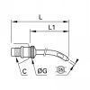 Embout à tube coudé court - LEGRIS 069G - Plan