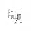 Embout mâle BSP conique, profil ARO - LEGRIS 084A - Plan