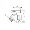 Robinet avec coupleurs, mâle BSP cylindrique - LEGRIS 2270 - Plan