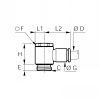 Banjo simple mâle BSP cylindrique, métrique et unf - LEGRIS 3118 - Plan