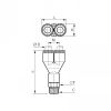 Piquage en Y simple mâle BSP conique et NPT - LEGRIS 3148 - Plan