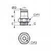 Piquage droit mâle, BSP cylindrique et métrique - LEGRIS 3601 - Plan