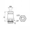 Piquage droit mâle BSP cylindrique métrique - LEGRIS 3801 - Plan