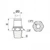 Piquage droit mm mâle NPT - LEGRIS 38C5 - Plan