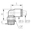 Équerre à piquage mâle, NPT - LEGRIS 3C09 - Plan