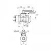 Robinet série industrielle 2 voies femelle BSP cylindrique - LEGRIS 4402 - Plan