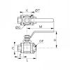 Robinet inox 3 pièces 2 voies femelle BSP cylindrique - LEGRIS 4832 - Plan