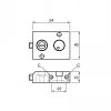 Vanne pilotée double effet femelle BSP cylindrique - LEGRIS 4E98 - Plan